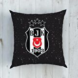 Taç Lisanslı Beşiktaş Kartal Çift Yönlü Kırlent 40x40 cm