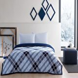 Taç 1000043280 Çift Kişilik Polar Battaniye Mavi 200 x 220 cm Set