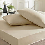 Taç Ranforce Lastikli Queen Size Çarşaf Set Vizon