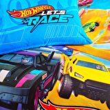 Taç Lisanslı Hot Wheels Let' s Race Tek Kişilik Pamuk Nevresim Takımı