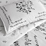 Linens Allday Nelson Pamuk Saten Nevresim Takımı Çift Kişilik Gri