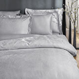 Linens Premium Wave Pamuk Jakar Nevresim Takımı Çift Kişilik Gri