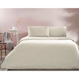 Taç Ranforce Basic Queen Size Nevresim Takımı Ekru