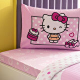 TAÇ HELLO KİTTY CAKE TEK KİŞİLİK LİSANSLI PİKE TAKIMI