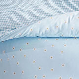 TAÇ SEÇ&SER ÇİFT TARAFI DESENLİ ÇİFT KİŞİLİK NEVRESİM TAKIMI DORİAN MAVİ