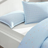 TAÇ SEÇ&SER ÇİFT TARAFI DESENLİ ÇİFT KİŞİLİK NEVRESİM TAKIMI DORİAN MAVİ