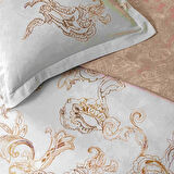 Linens Etienne Pamuk Saten King Nevresim Takımı Gri