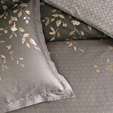 Taç Elaris Saten Çift Kişilik Nevresim Takımı Vizon