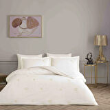 Linens Premium Dandelo Pamuk Brode Çift Kişilik Nevresim Takımı Beyaz