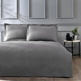 Linens Mist Çift Kişilik Yatak Örtüsü Seti Gri