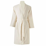 Taç Pamuk Şalyaka S/M Bornoz Ekru