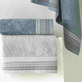 TAÇ YENİ SEZON PURE COTTON PAMUK HAMAM SETİ ART ( GRİ-MAVİ)