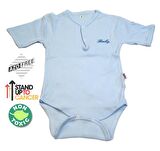 Sema Baby Yarım Kol Kaşkorse Badi (Body) - Mavi  0-6 Ay