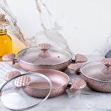 Meşeler Granit 3’lü Omlet Set -Rose