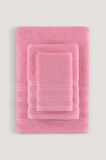 PURE BUKLE BORDÜRLÜ HAVLU KOYU PEMBE 50X90