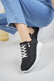Muggo Alpha Garantili Kadın Ortopedik Günlük Bağcıklı Fermuarlı Şık Tarz ve Rahat Sneaker Spor Ayakkabı