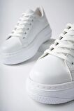 Muggo SAMBA Garantili Kadın Günlük Yüksek Taban Bağcıklı Sneaker Spor Ayakkabı