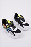 Muggo PANTER Kalın Taban Cırtlı ve Bağcıklı Unisex Çocuk Sneaker Spor Ayakkabı