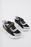 Muggo PANTER Kalın Taban Cırtlı ve Bağcıklı Unisex Çocuk Sneaker Spor Ayakkabı