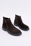 Muggo ASTRA Hakiki Deri Çift Fermuarlı Erkek Casual Kışlık Bot 