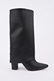 Muggo REBECA Sivri Burun Kalın Topuklu Kadın Çizme