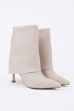 Muggo MARLA Sivri Burun İnce Topuklu Fermuarlı Kadın Bot