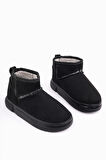 Muggo DİPPERY Çocuk Kalın Taban İçi Tüylü Günlük Mini Yarım Bot