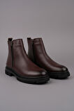 Muggo CHELSEY Hakiki Deri Çift Fermuarlı Erkek Kışlık Bot