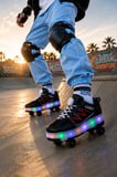 Muggo SKATE Çocuk Işıklı Patenli Tekerlekli Sneaker Spor Ayakkabı