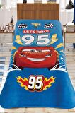 Kristal Cars Race Lisanslı Tek Kişilik Battaniye - Mavi