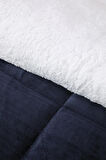 Favora Comforter Çift Kişilik Polar Battaniye Lacivert 220 x 240 cm Set