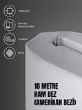 %100 Pamuk 46 Tel Amerikan Bezi Ham Bez Punch Kumaş - Beyaz 1000x220 cm