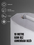 %100 Pamuk 46 Tel Amerikan Bezi Ham Bez Punch Kumaş - Beyaz 1000x240 cm
