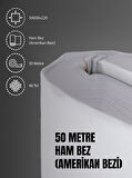 %100 Pamuk 46 Tel Amerikan Bezi Ham Bez Punch Kumaş - Beyaz 5000x220 cm