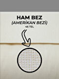 %100 Pamuk 46 Tel Amerikan Bezi Ham Bez Punch Kumaş - Krem 1500x220 cm