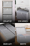 Kapaklı Mega Plus 2'li Hurç 70x40x30 - Gri