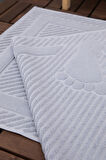 Leoline %100 Pamuk Premium 2'li Ayak Havlusu - Gri