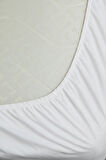 %100 Pamuk Ranforce Premium King Size Lastikli Çarşaf Seti - Beyaz