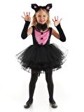 Kedi Kostümü - Kız Çocuk Cadılar Bayramı, Halloween, Doğum Günü ve Parti Kostümleri