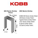KOBB KBZ214 14mm 2500 Adet 200 Serisi Ağır Hizmet Tipi Zımba Teli