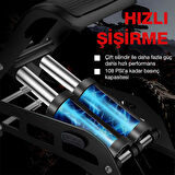 KOBB KB5402D Çift Pistonlu Dokunmatik Dijital Basınç Göstergeli Ayak Pompası + Taşıma Kılıfı