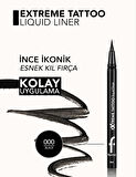 Extreme Tattoo Yüksek Pigmentli & Mat Bitişli Akmayan Likit Göz Kalemi