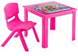LoL Çocuk Masa Sandalye Takımı Pembe H40 1-3 Yaş İçin