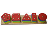 Eğitici Ahşap Geometrik Şekilli Montessori Bul Tak (21'parça) Kokusuz, Sağlıklı, Boyası Çıkmaz