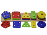 Eğitici Ahşap Geometrik Şekilli Montessori Bul Tak (21'parça) Kokusuz, Sağlıklı, Boyası Çıkmaz