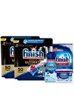 Finish Quantum 100 Yıkama Tablet Bulaşık Makinesi Deterjanı 2x50 Adet & Temizlik Bakım Seti