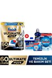 Finish Ultimate Plus Bulaşık Makinesi Tableti 60 Kapsül + Temizlik ve Bakım Seti 