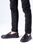 Hakiki Deri Erkek Sneaker Monk Strap Casual Günlük Ayakkabı