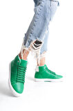 Kadın Günlük Sneaker Rahat Taban Bağcıklı Tam Kalıp High Sneaker