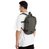 BagsLap Gri Su Geçirmez Kumaş Sırt Çantası 1028